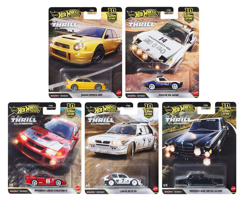 Hot Wheels 2026 Premium - Car Culture - Thrill Climbers (Set of 5)