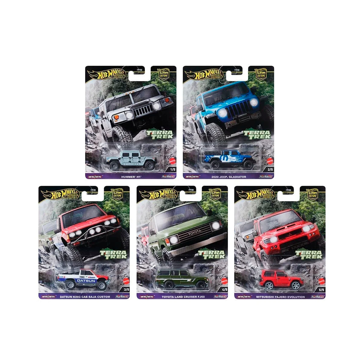 Hot Wheels Car Culture "Terra Trek" 5 piece Set